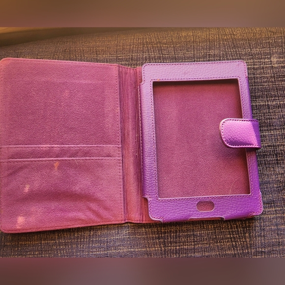 Purple 7x5 tablet cover holder for tablets, two slot organizer portfolio academi - Picture 2 of 6